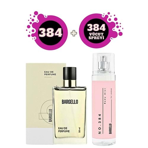 384 Edp 50 ml Floral Kadın Parfüm + NO:384 210 ml Body Mist Vücut spreyi